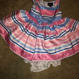 2 infant dresses with bloomers and a cami
